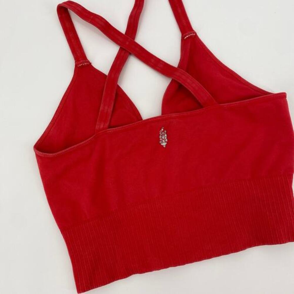 Free People movement‎ red orange longline sports bra M/L